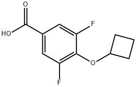 4-Cyclobutoxy-3,5-difluorobenzoic acid Struktur