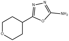 5-(Oxan-4-yl)-1,3,4-oxadiazol-2-amine Struktur