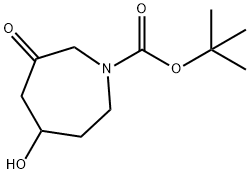 5-Hydroxy-3-Oxo-Azepane-1-Carboxylic Acid Tert-Butyl Ester Struktur