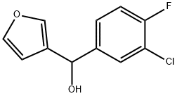 (3-CHLORO-4-FLUOROPHENYL)(FURAN-3-YL)METHANOL Struktur