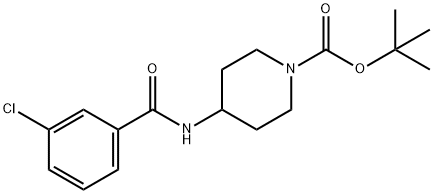 tert-Butyl 4-(3-chlorobenzamido)piperidine-1-carboxylate Structure