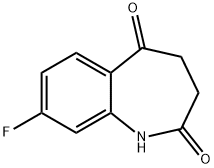 8-FLUORO-2,3,4,5-TETRAHYDRO-1H-1-BENZAZEPINE-2,5-DIONE Struktur