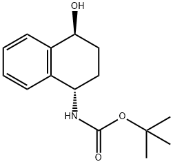 Tert-butyl ((1S,4S)-4-hydroxy-1,2,3,4-tetrahydronaphthalen-1-yl)carbamate Struktur