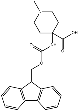 4-(Fmoc-amino)-1-methyl-4-piperidinecarboxylic acid Struktur