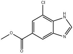 7-Chloro-3H-benzoimidazole-5-carboxylic acid methyl ester Struktur