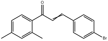 (2E)-3-(4-bromophenyl)-1-(2,4-dimethylphenyl)prop-2-en-1-one Struktur