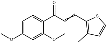 (2E)-1-(2,4-dimethoxyphenyl)-3-(3-methylthiophen-2-yl)prop-2-en-1-one Struktur