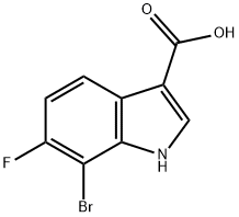 7-bromo-6-fluoro-1H-indole-3-carboxylic acid Struktur