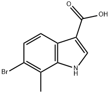 6-bromo-7-methyl-1H-indole-3-carboxylic acid Struktur