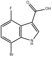 7-bromo-4-fluoro-1H-indole-3-carboxylic acid Struktur