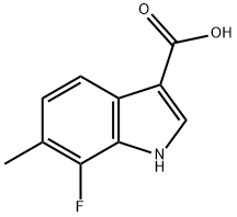 7-fluoro-6-methyl-1H-indole-3-carboxylic acid Struktur