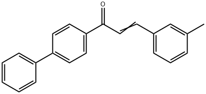 (2E)-1-{[1,1-biphenyl]-4-yl}-3-(3-methylphenyl)prop-2-en-1-one Struktur