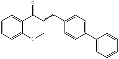 (2E)-3-{[1,1-biphenyl]-4-yl}-1-(2-methoxyphenyl)prop-2-en-1-one Struktur