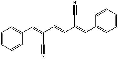 (2Z,3E,5Z)-2,5-Dibenzylidenehex-3-enedinitrile Struktur