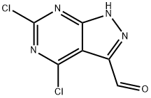 4,6-DICHLORO-1H-PYRAZOLO[3,4-D]PYRIMIDINE-3-CARBALDEHYDE Struktur