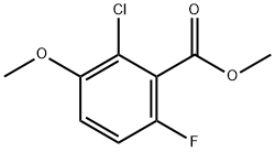 Methyl 2-chloro-6-fluoro-3-methoxybenzoate Struktur