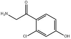 2-amino-1-(2-chloro-4-hydroxyphenyl)ethan-1-one Struktur