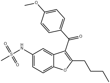 N-[2-Butyl-3-(4-methoxybenzoyl)-5-benzofuranyl]-methanesulfonamide 結(jié)構(gòu)式