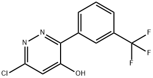 4-Pyridazinol, 6-chloro-3-[3-(trifluoromethyl)phenyl]- Struktur