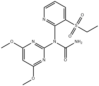 N-(4,6-dimethoxy-2-pyrimidinyl)-N-[3-(ethylsulfonyl)-2-pyridinyl]urea Struktur