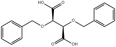 (2R,3R)-2,3-Bis(phenylmethoxy)butanedioic Acid Struktur