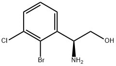 (S)-2-amino-2-(2-bromo-3-chlorophenyl)ethanol Struktur