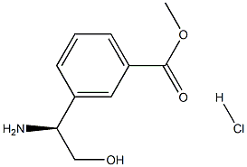 (S)-Methyl 3-(1-amino-2-hydroxyethyl)benzoate hydrochloride Struktur