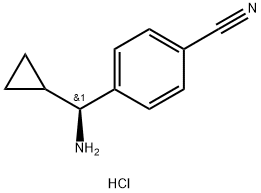 4-((1S)AMINOCYCLOPROPYLMETHYL)BENZENECARBONITRILE HYDROCHLORIDE Struktur