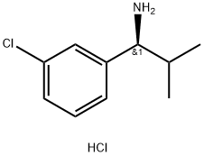 (S)-1-(3-CHLOROPHENYL)-2-METHYLPROPAN-1-AMINE HYDROCHLORIDE Struktur