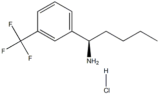 (1R)-1-[3-(TRIFLUOROMETHYL)PHENYL]PENTYLAMINE HYDROCHLORIDE Struktur