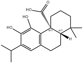 (4aR,10aS)-5,6-dihydroxy-1,1-dimethyl-7-propan-2-yl-2,3,4,9,10,10a-hexahydrophenanthrene-4a-carboxylic acid Struktur