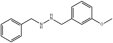 1-[(3-methoxyphenyl)methyl]-2-(phenylmethyl)-hydrazine Struktur