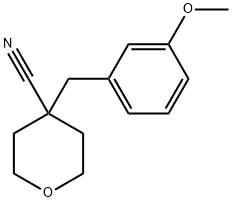 4-[(3-Methoxyphenyl)methyl]oxane-4-carbonitrile Struktur