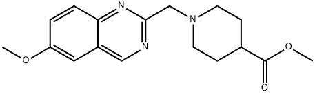 methyl 1-((6-methoxyquinazolin-2-yl)methyl)piperidine-4-carboxylate Struktur