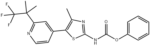 phenyl 4-methyl-5-(2-(1,1,1-trifluoro-2-methylpropan-2-yl)pyridin-4-yl)thiazol-2-ylcarbamate Struktur