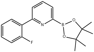 2-(2-fluorophenyl)-6-(4,4,5,5-tetramethyl-1,3,2-dioxaborolan-2-yl)pyridine Struktur