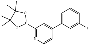 4-(3-fluorophenyl)-2-(4,4,5,5-tetramethyl-1,3,2-dioxaborolan-2-yl)pyridine Struktur