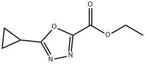 Ethyl 5-cyclopropyl-1,3,4-oxadiazole-2-carboxylate Struktur