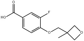 3-Fluoro-4-[(3-methyloxetan-3-yl)methoxy]benzoic acid Struktur