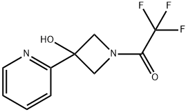 2,2,2-trifluoro-1-(3-hydroxy-3-(pyridin-2-yl)azetidin-1-yl)ethan-1-one Struktur