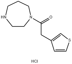 1-(1,4-diazepan-1-yl)-2-(thiophen-3-yl)ethanone Struktur