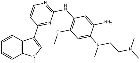 N4-(4-(1H-indol-3-yl)pyrimidin-2-yl)-N1-(2-(dimethylamino)ethyl)-5-methoxy-N1-methylbenzene-1,2,4-triamine Struktur