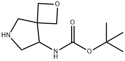 tert-butyl 2-oxa-6-azaspiro[3.4]octan-8-ylcarbamate Struktur