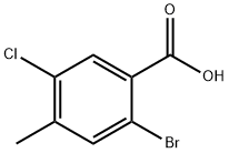 2-Bromo-5-chloro-4-methyl-benzoic acid Struktur