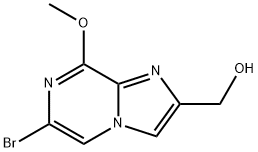 (6-Bromo-8-methoxy-imidazo[1,2-a]pyrazin-2-yl)-methanol Struktur