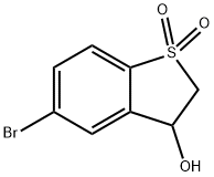 5-Bromo-3-hydroxy-2,3-dihydrobenzothiophene 1,1-Dioxide Struktur