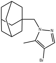 1-adamantylmethyl-4-bromo-5-methyl-1H-pyrazole Struktur