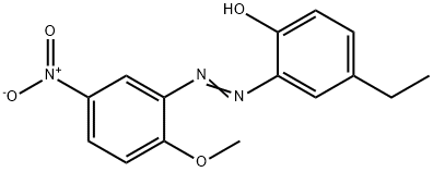 4-ethyl-2-[(2-methoxy-5-nitrophenyl)diazenyl]phenol Struktur