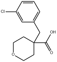 4-[(3-Chlorophenyl)methyl]oxane-4-carboxylic acid Struktur