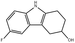 6-fluoro-2,3,4,9-tetrahydro-1H-carbazol-3-ol Struktur